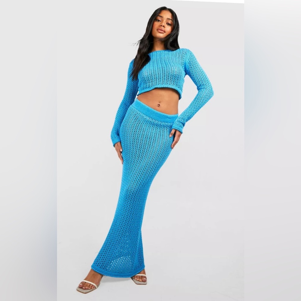 Crochet Maxi Skirt Co-ord Small